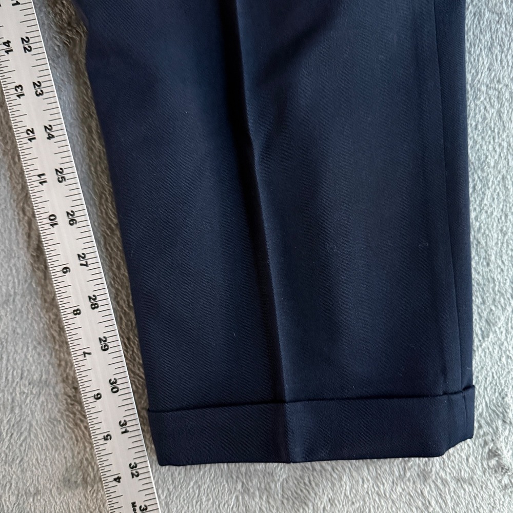 Gianfranco Ruffini Vintage Dress Pants Navy Blue 100% Wool Pleats 34x32 Tailored - Picture 7 of 7